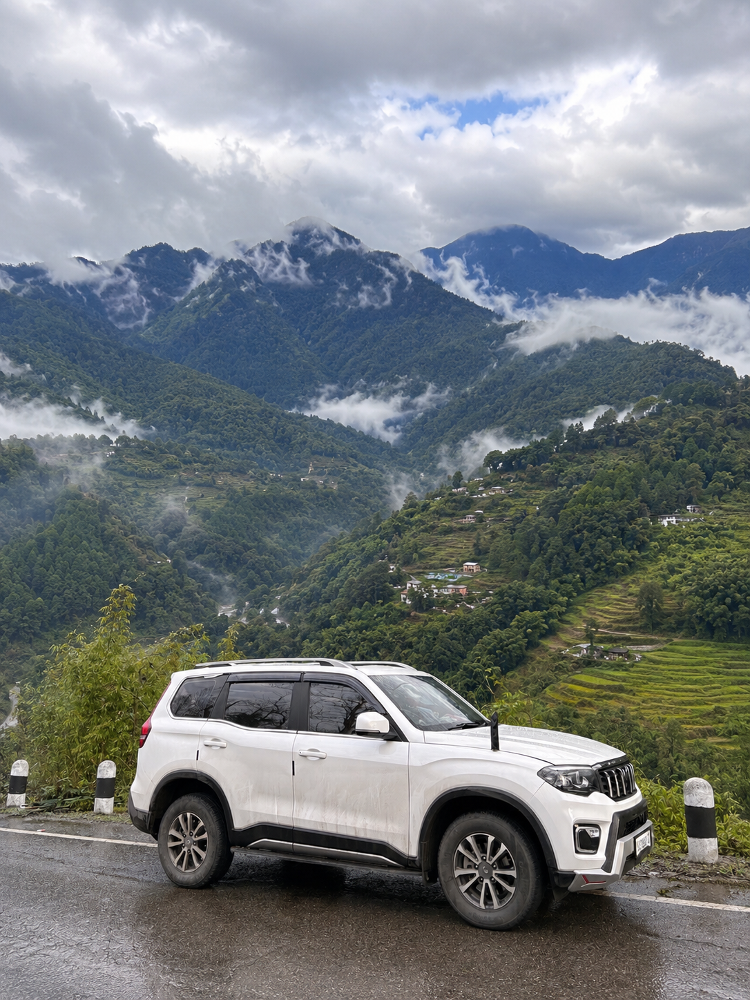 Client travel photo with Onroadz Guwahati rental car in Meghalaya